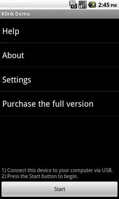 Klink Demo android App screenshot 1